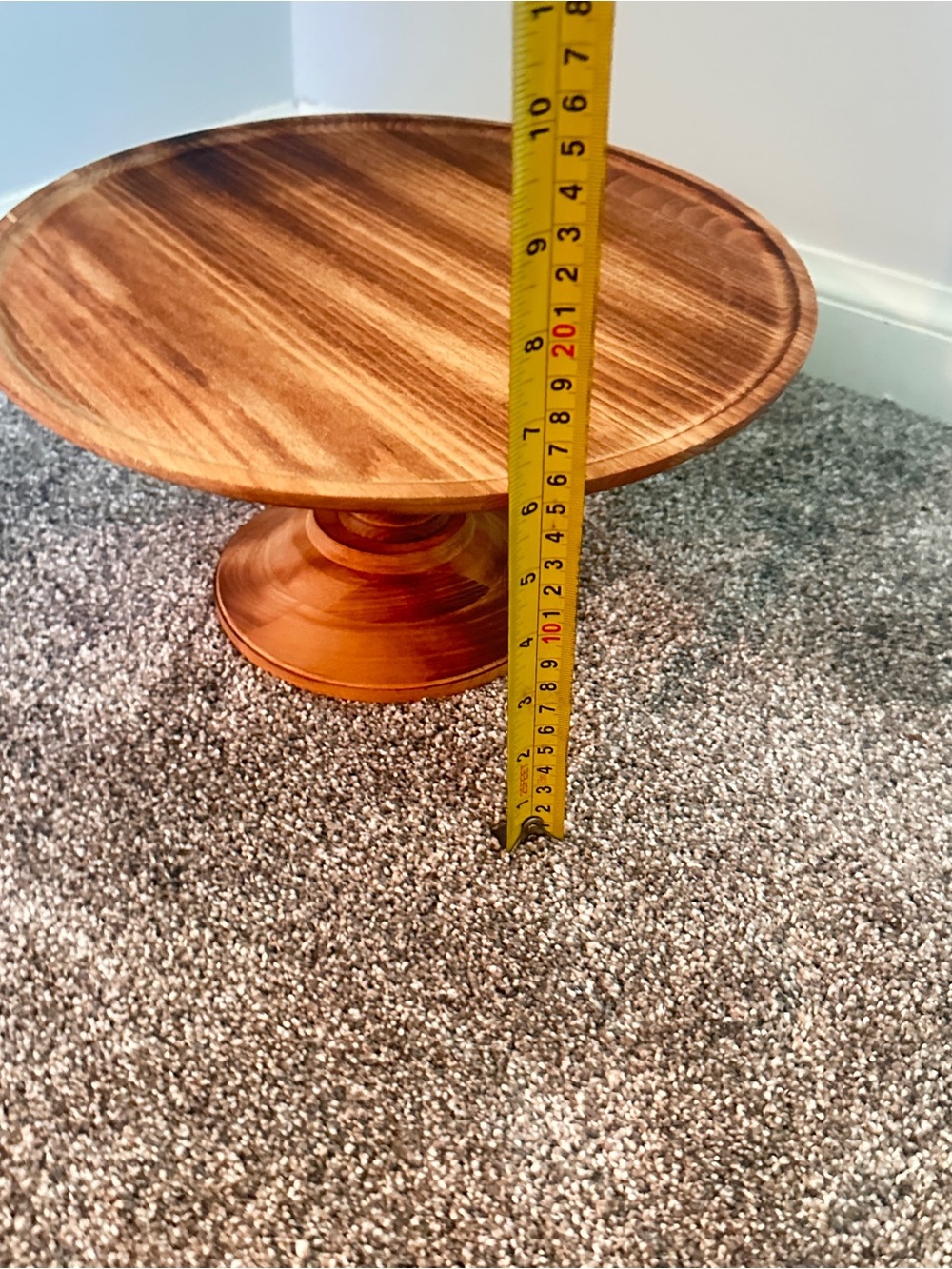 Wooden cake stand pedestal 12” diameter - Picture 3 of 5